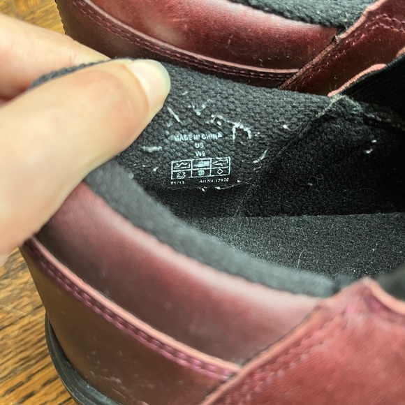 Crocs Women's Burgundy Slip On Clog Work Shoes Leather - Picture 12 of 16